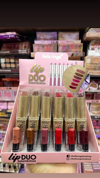 Batom lip duo bastão e líquido belle angel