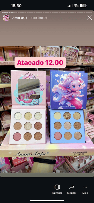 Paleta de sombras amor anjo