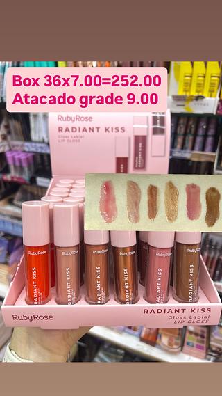 Gloss Labial Radiant Kiss ruby rose linha rosa