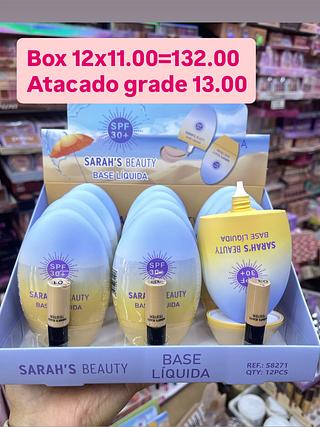 Base com protetor solar SPF 30+ Sarah’s Beauty