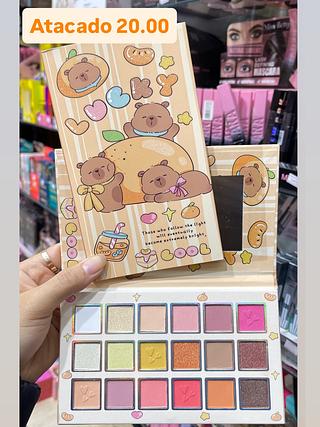 Paleta de sombras c/ 18cores capivara