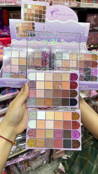 Paleta de sombras nude com glitter beijo de neve
