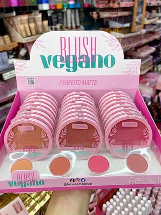 Blush compacto vagando matte Febella