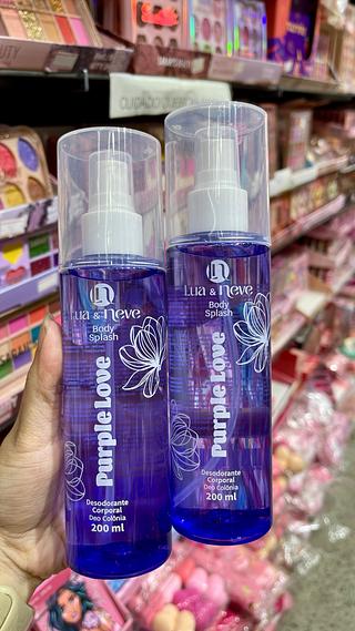 Body Splash purplelove desodorante corporal deo colônia 200ML LUA&NEVE