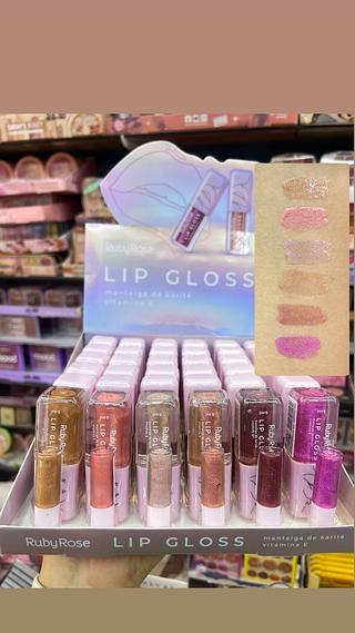 Lip gloss manteiga de karité vitamina E ruby rose