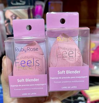 Espoja de preguiça para maquiagem soft blender feels soft blender ruby Rose