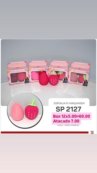 Esponja morango com 2pç maquiagem Sabrina Sato