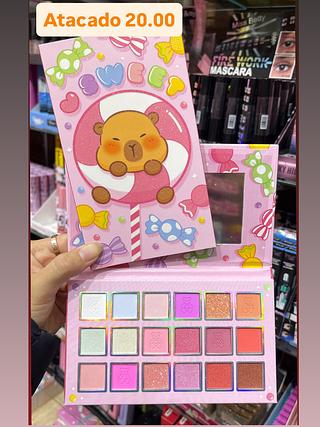 Paleta de sombras c/ 18cores capivara