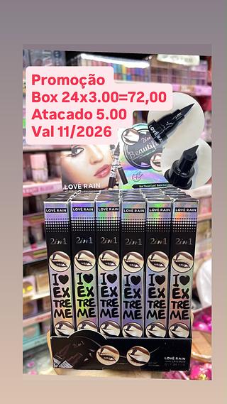 Promoção Caneta carimbo 2 em 1 delineador gatinho love rain