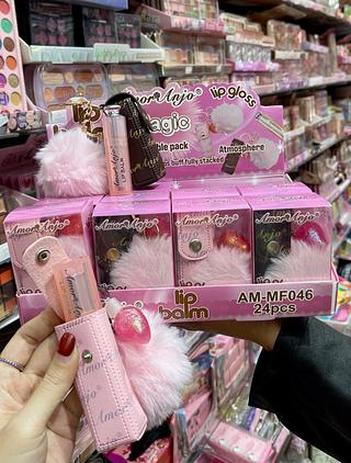 Lip gloss na bolsinha amor anjo