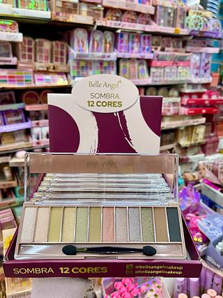 Paleta de sombras 12 cores nude belle angel