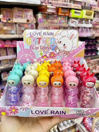 Lip gloss brilho glitter coelhinho love rain
