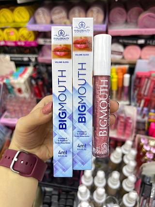 Volume gloss bigmouth phallebeauty lip volumão vitamina E D-pantenol ácido hialurônico Rose
