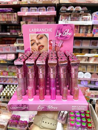 Lip gloss labial brilho coração Labranche