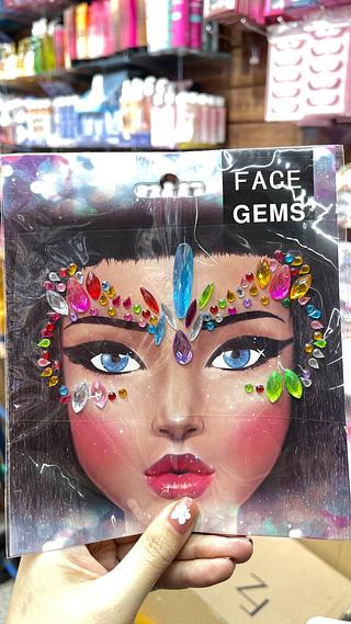 Adesivo auto colante para rosto glitter carnaval