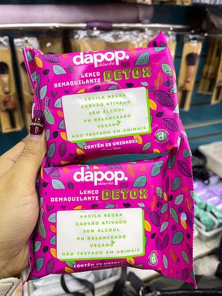 Lenço demaquilante detox dapop