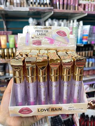 Lip Gloss labial love mágico brilho labial coração love rain