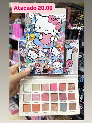 Paleta de sombras hello kitty c/ 18cores