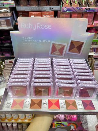 Blush compacto duo ruby rose alta pigmentação