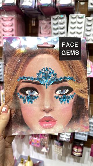 Adesivo auto colante para rosto glitter carnaval