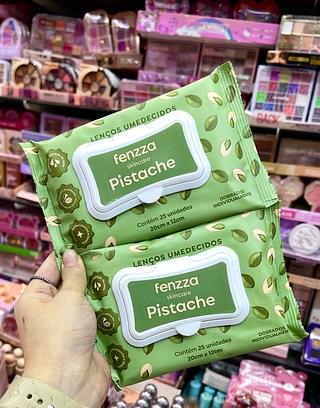 Lenço umedecido demaquilantes Pistache fenzza