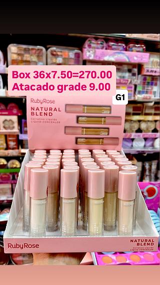 Corretivo líquido natural blend grupo 1 médio claro ruby rose linha rosa
