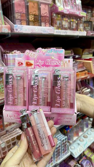 Lip balm+lip gloss lápis labial 3em1 cocofleur
