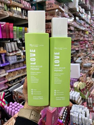 Água mineral pepino detergente hidrata E acalma pele vegano 290ml Max love