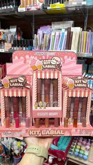 Kit labial com 3 pç Sarah Beauty