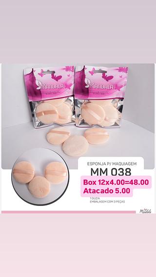 Esponja p maquiagem de pó 3pç Sabrina Sato
