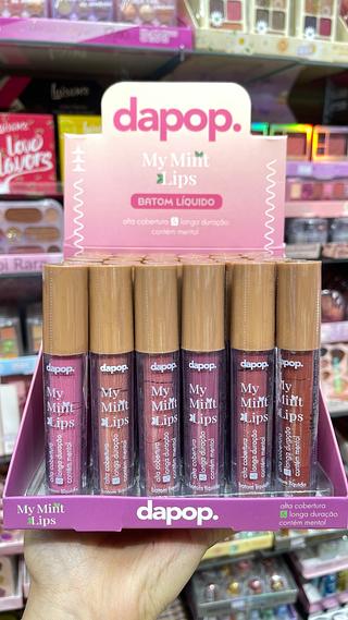 Batom líquido nude Dapop alta cobertura longa duração