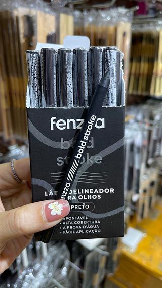 Lápis delineador para olhos preto fenzza