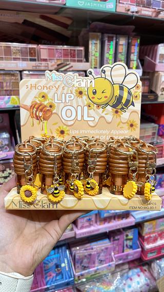Lip oil honey chaveiro miss glam