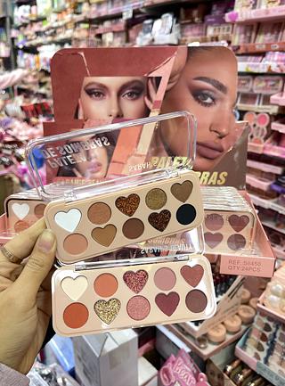 Paleta de sombras Sarah’s Beauty 10 cores com glitter