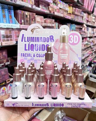 Iluminador líquido facial e corporal beijo de neve