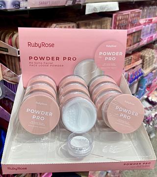 Powder pro Po solto facial face loose powder textura ultrafina vitamina E Ruby Rose