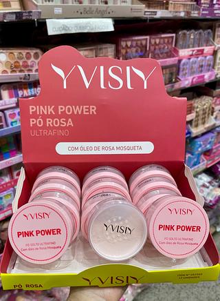 pink power po solto ultrafino com óleo de rosa mosqueta YVISIY