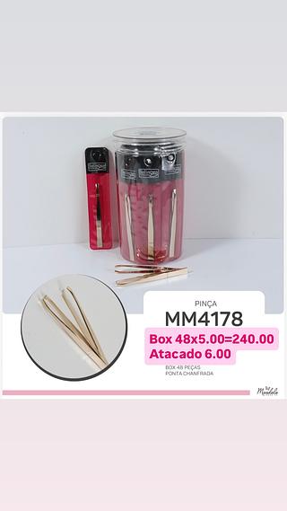 Pinça Solingen Designer Sobrancelhas Reta Estreita Dourada