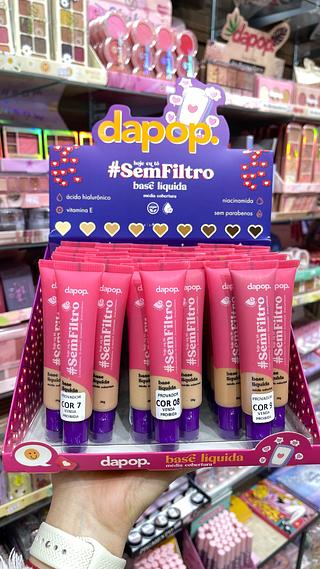 Base líquida sem filtro média cobertura Dapop cor 7/8/9
