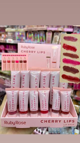 Lip Balm labial cherry lips ruby rose linha rosa