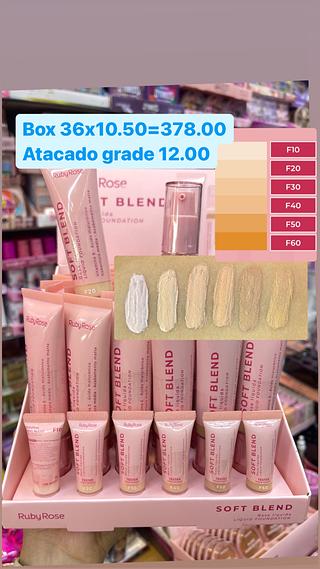 Base líquida facial soft blend ruby rose linha rosa