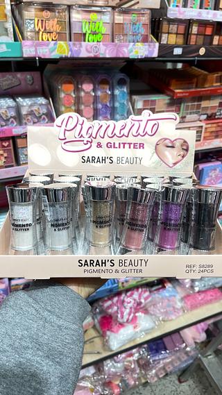 Kit pigmento com glitter 2 em 1 Sarah’s Beauty