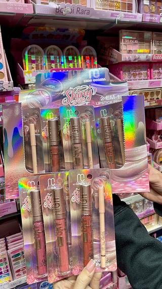 Lip gloss 2em1 lápis labial miss Corina