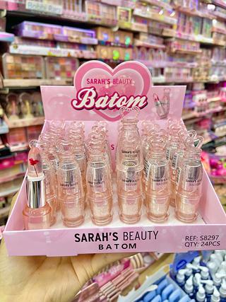 Batom bastão mágico com flor Sarah’s Beauty cristal