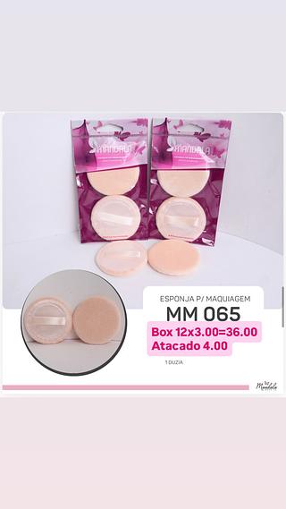 Espoja de pó maquiagem com 2pç Sabrina Sato