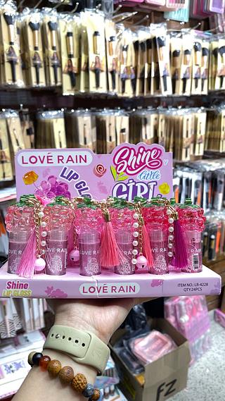 Shine Lip gloss de chaveiro love rain