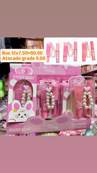 Lip gloss com chaveiro infantil SARAHS BEAUTY