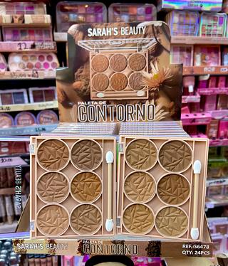 Paleta de contorno Sarah’s Beauty c/ 6cores