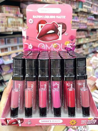 Batom líquido matte glamour Sarah’s Beauty