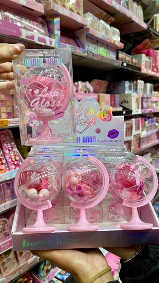 Gloss formato de globo rosa BOOBI BARRA